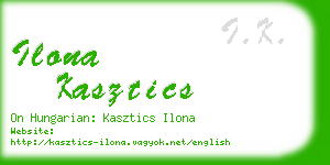 ilona kasztics business card